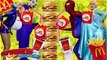 McDONALDS CHALLENGE Frozen Elsa & Spiderman EATING cheeseburgers w Joker Harley Quinn Doctor Superh