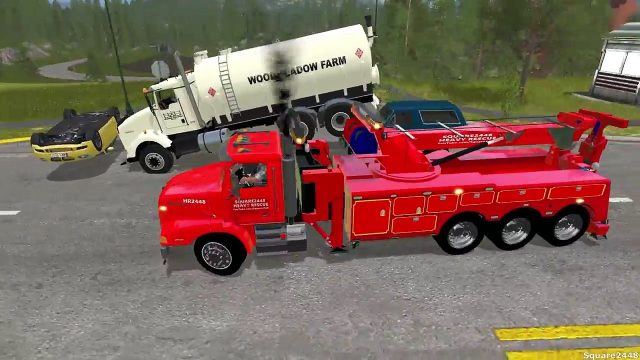 Farming Simulator 17 - Heavy Rescue - Giant Wreck On Interstate