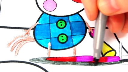 Peppa Pig George Pig with Spider and other Coloring Book Pages Learning Colors Video For Kids