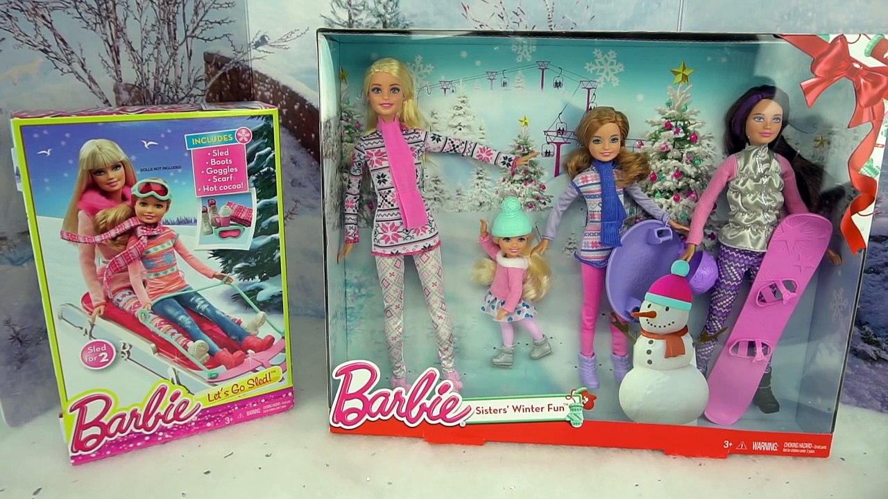 barbie sisters snow fun set