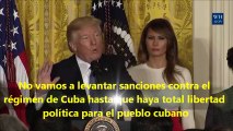 Trump reitera que no levantará sanciones a Cuba