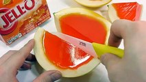 Gold Melon Orange Jello Gummy Pudding Learn Colors Slime Clay Icecream