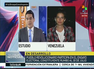 Fuerzas del orden venezolanas cuidaron del simulacro electoral