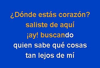 Shakira - Donde Estas Corazon (Karaoke)
