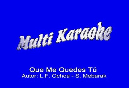 Shakira - Que me quedes tú (Karaoke)