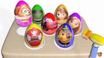 Learn colors Ice Cream Surprise Eggs! Paw Patrol Hulk McQueen Power Rangers Rapunzel Sofia the First