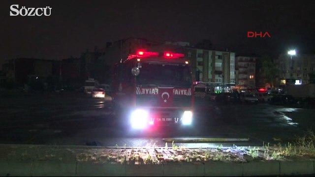 Özel halk otobüsü alev alev yandı