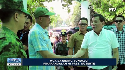 Mga bayaning sundalo, pinarangalan ni Pangulong Duterte
