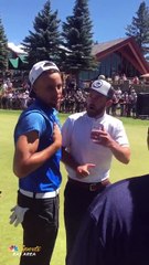 Steph Curry gagne un pari avec son père... qui saute dans un lac !