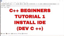 C   Tutorial for Beginners 1-Downloading and Installing Working Dev C   IDE