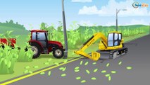 Traktor - Traktorek Prace na Farmie - Wesoły ŻNIWA | Bajki - Agricultural Machinery Harvest