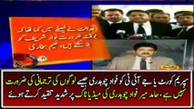 Hamid Mir criticising on Fawad Chaudhary´s media talk