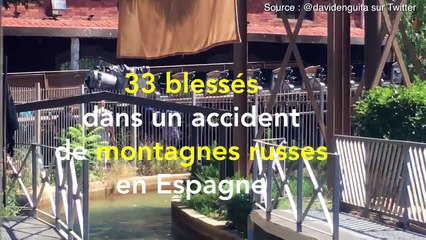 Espagne: 33 blessés dans un accident de montagnes russes