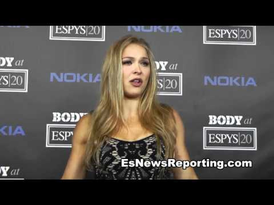 Ronda Rousey On The Red Carpet ESPN Body Party