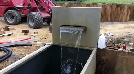 Fontaine en acier Corten