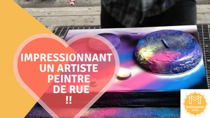 Impressionnant - Un artiste-peintre de rue!!