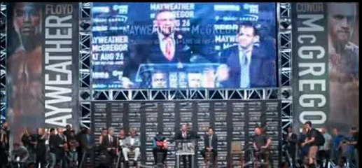 Full Highlights and Trash talk NY Presser Mayweather v Conor Mcgregor
