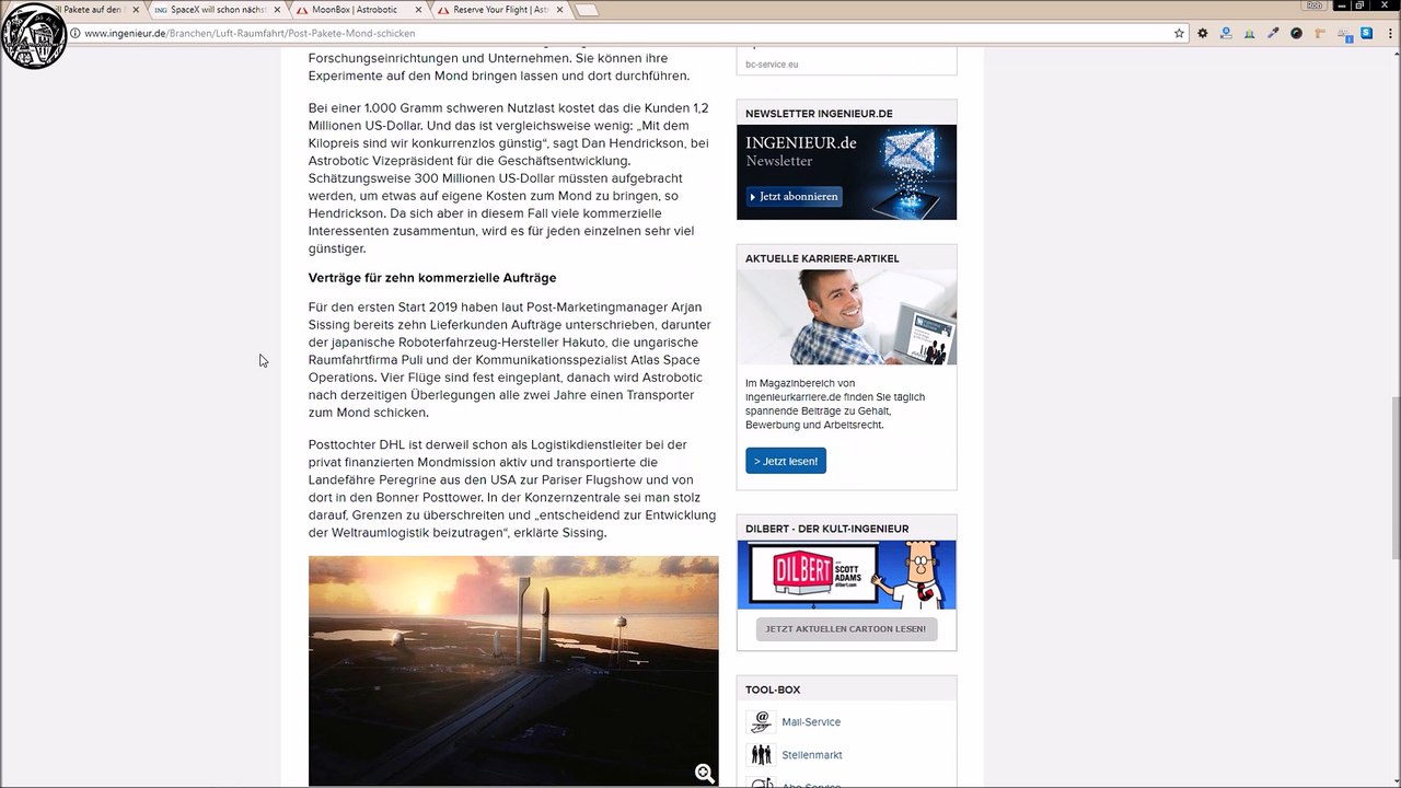 Deine Locken auf dem Mond