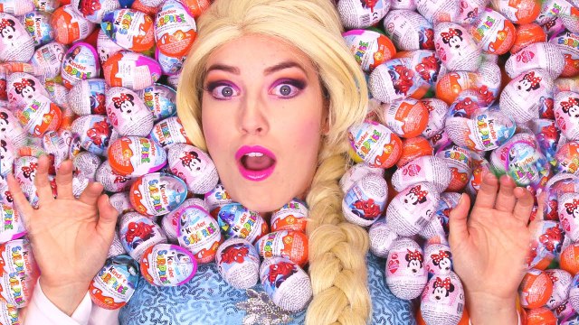 Frozen Elsa SURPRISE EGGS HAUL! w_ Spiderman Joker Maleficent Anna Wonder Woman! Superheroes IRL