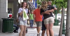 Public Hugging Strangers Prank!
