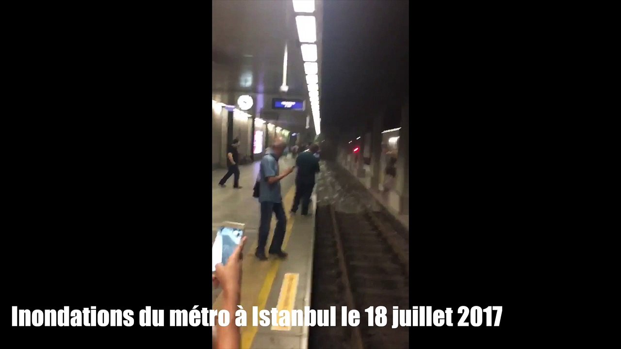 Inondations à Istanbul, le métro prend l'eau !