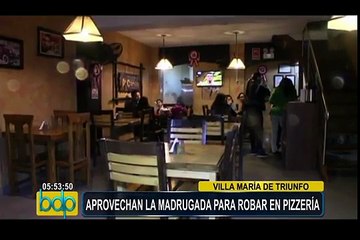 Villa María del Triunfo: delincuentes roban pizzería en horas de la madrugada