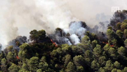 Un violent incendie s'est déclaré près de Nice