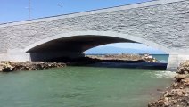 Cunda Köprüsü deniz suyu salınma çalışmaları