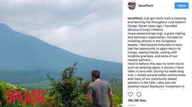 Ben Affleck Compliments Jennifer Garner and Daughter in Humanitarian Acceptance Speech