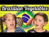 KIDS EAT BRAZILIAN VEGETABLES! | Kids Vs. Food