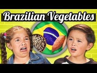 KIDS EAT BRAZILIAN VEGETABLES! | Kids Vs. Food