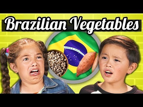 KIDS EAT BRAZILIAN VEGETABLES! | Kids Vs. Food