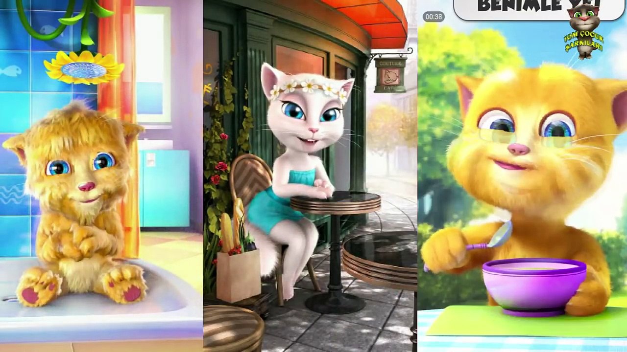 Sabah Uyandım Hapşu Çocuk Şarkısı - Tom Çocuk Şarkısı - Talking Tom un Komik Maceraları , Çizgi film izle 2017 & 2018