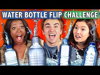WATER BOTTLE FLIP CHALLENGE (ft. Teens React Cast) | Challenge Chalice