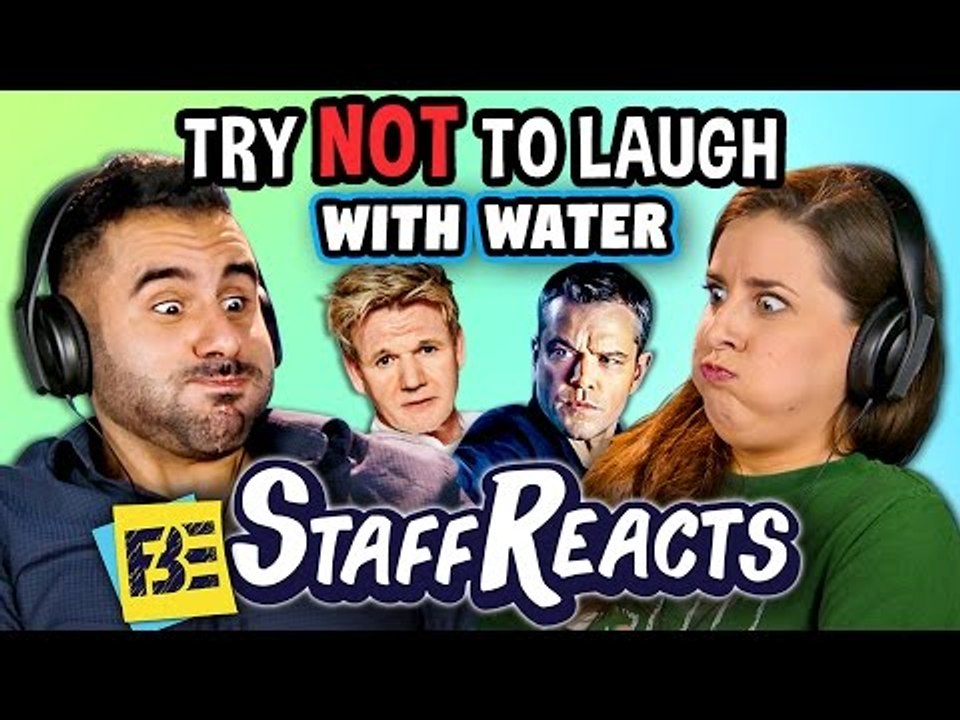 Try to Watch This Without Laughing or Grinning WITH WATER!!! #2 (ft. FBE STAFF)