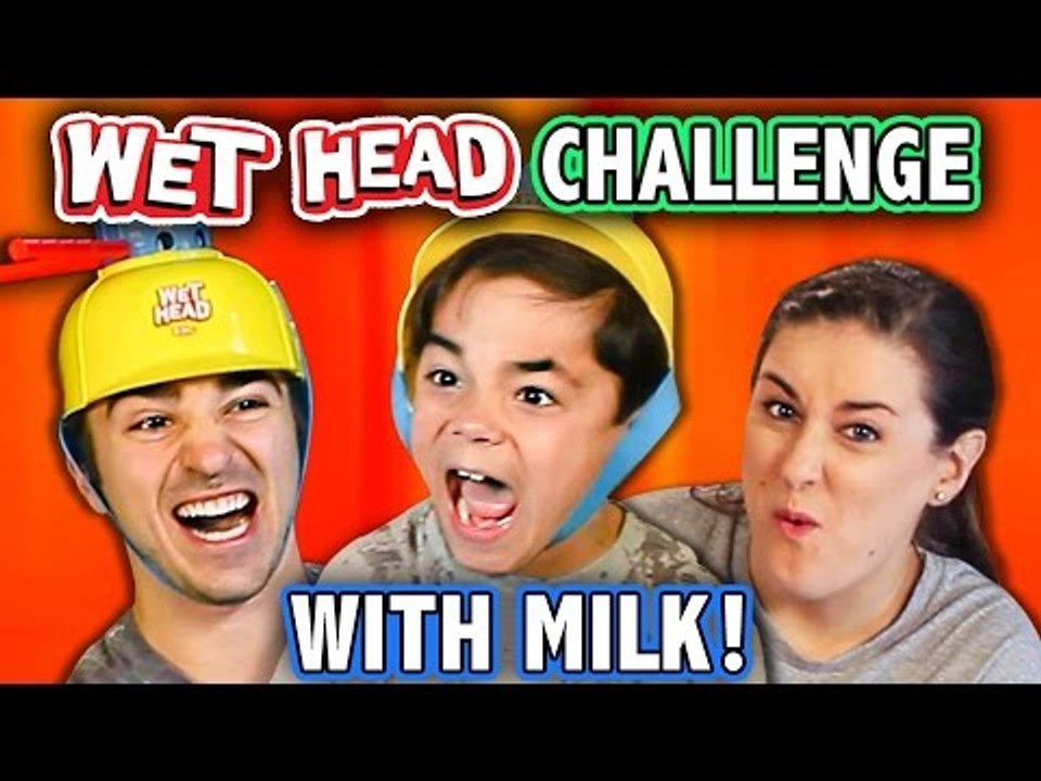 WET HEAD CHALLENGE WITH MILK! (ft. KIDS REACT Cast) | Challenge Chalice