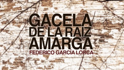 Gacela de la raíz amarga - Federico García Lorca