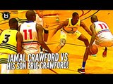 Jamal Crawford vs HIS SON Eric Crawford!! When You Gotta Guard Your Dad But He's J Crossover