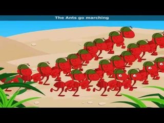 The Ants Go Marching  with Lyrics - Nursery Rhyme