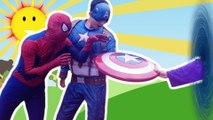 Little Boy playing GAME! Joker Thief Shield Captain America /w Spiderman | Funny Superhero IRL Video