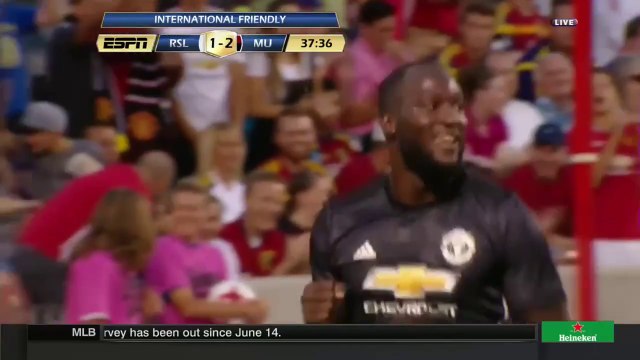 1-2 Romelu Lukaku First Goal For Manchester United - Real Salt Lake 1-2 Manchester United 18.07.2017