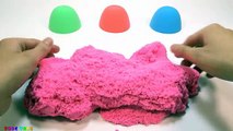 DIY How To Make Kinetic Sand Rainbow Crocodile Surprise Toys Action - Learn Colors For Kids