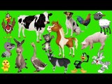 Learn Farm Animals Names and Sounds | Animals on the Farm for Kids - Fun Toddler Learn Animals