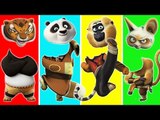 Kungfu Panda Cartoon Animals with Wrong Heads | Kids and Wild Animals at the Zoo