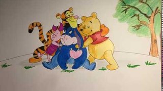 How To Draw : Drawing pooh with friends - Bella Do