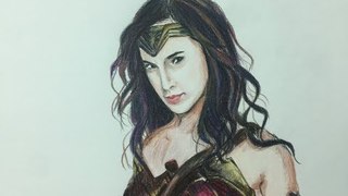 Speed Drawing: Wonder Woman - Gal Gadot | Jasmina Susak