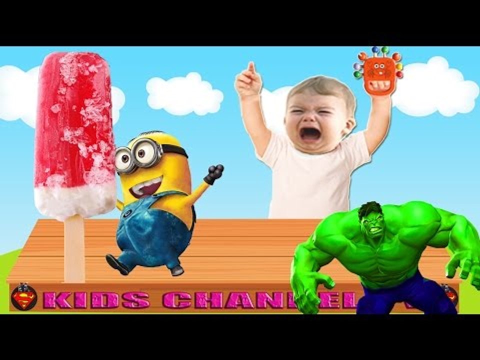 Bad Baby Crying And Learn Colors  Colorful Minion And Ice Cream Family Song Collection