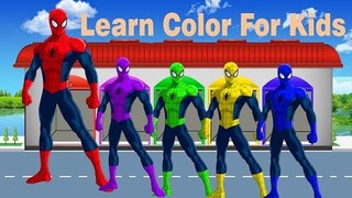 Learning Colors With Spiderman  Cartoon For Children   Learn Color For Kids   Kids Learning Video