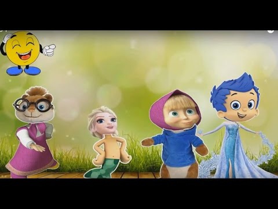 Wrong Heads Elsa  Anna anh Kid Gang Finger Family Nursery Rhymes