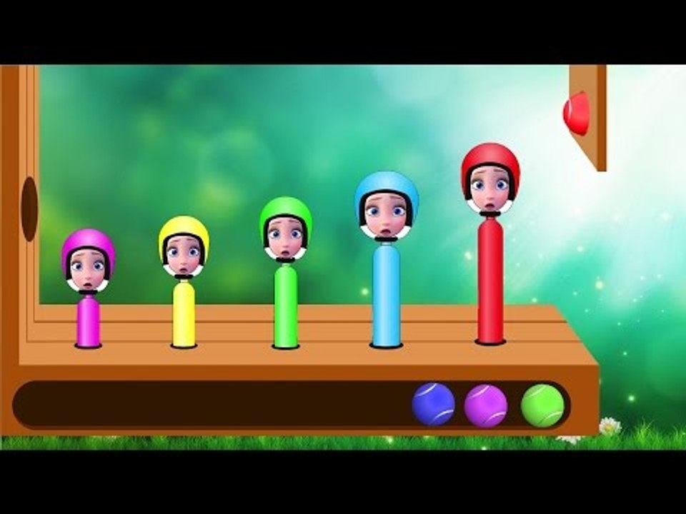 Learn Colors Wooden Face Frozen Hammer Xylophone Bad Baby Finger Family Nursery Rhymes for Children